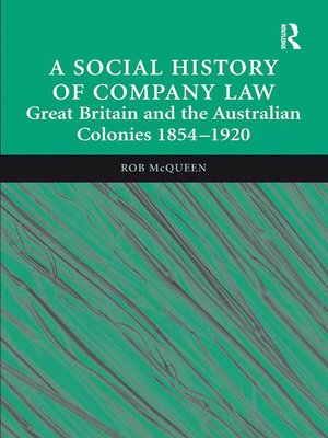 cover image of A Social History of Company Law
